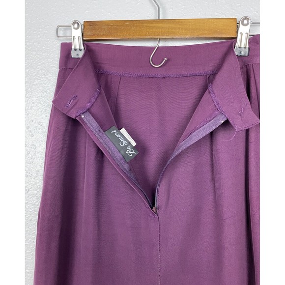 Vintage Be Smart Womens Size 5/6 Eggplant Purple Back Zip Pencil Skirt - Picture 7 of 10